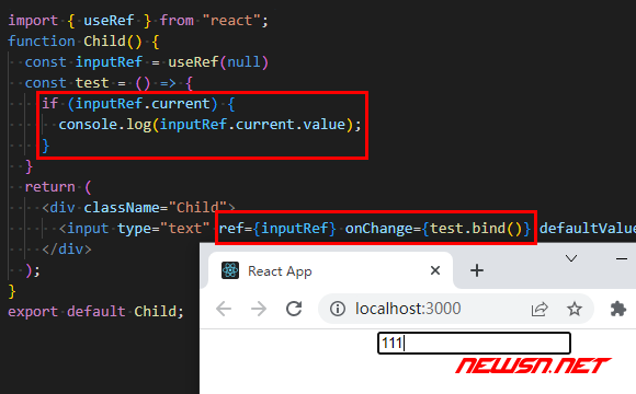 苏南大叔：react项目，函数式组件如何使用useref()创建ref引用？ - useref-code-2