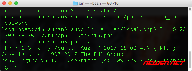 苏南大叔：mac系统切换php，通过设置软连接切换命令行里面的php版本 - 002_mac_php