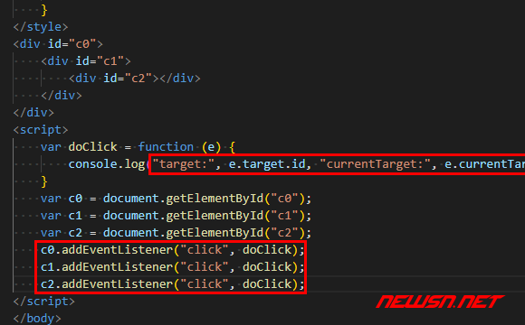 苏南大叔：JavaScript，如何区分EventListener内的currentTarget和target？ - 测试代码