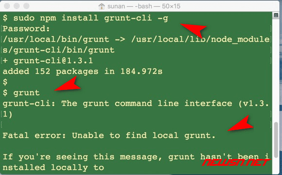 苏南大叔：如何安装打包工具grunt？gruntfile.js的功用介绍 - grunt-cli