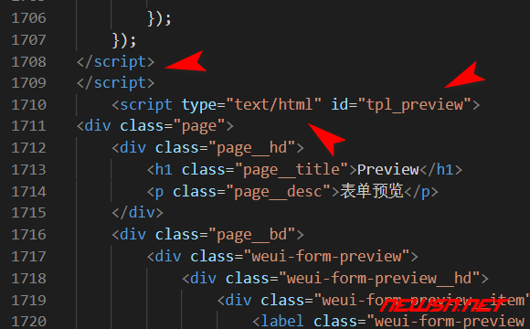 苏南大叔：weui官方范例解析：特殊类型的script标签加载模版 - weui-template-js-quote