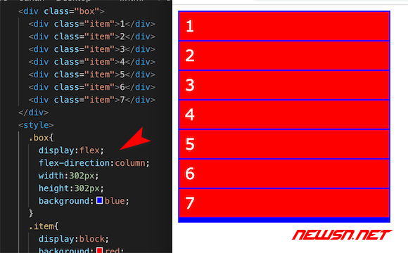 苏南大叔：网页css布局，flex弹性盒子模型的常见使用场景 - flex-demo-column