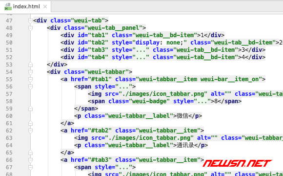 苏南大叔：weui框架组件小白入门指南：tabbar如何使用 - weui-tabbar-html