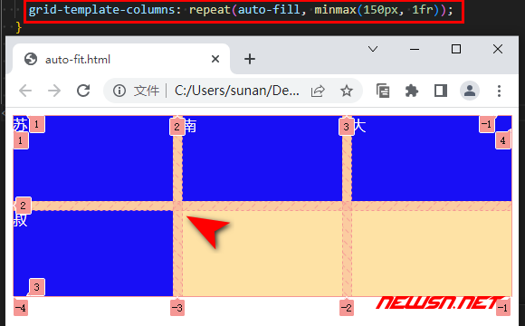 苏南大叔：grid网格布局，如何理解template-columns属性中的auto-fill？ - columns-repeat-5