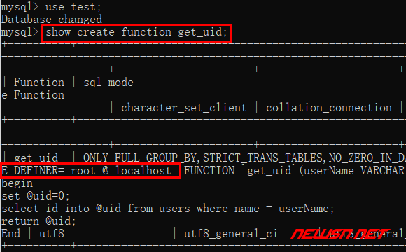 苏南大叔：mysql，如何定义和使用数据库专用函数function？ - 查看函数定义1