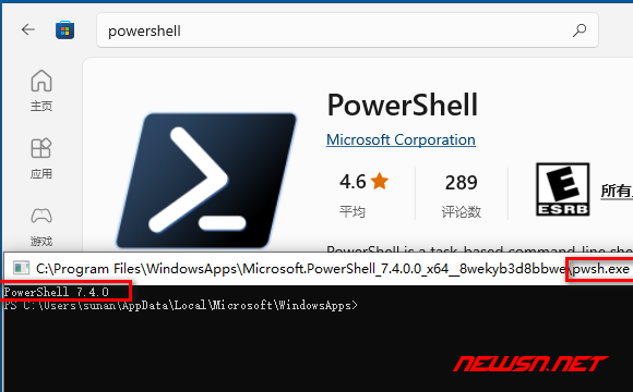 苏南大叔：pwsh.exe不是内部或外部命令，微软商店安装powershell - 微软商店安装powershell